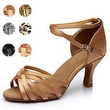 Zapatos de baile (Negro/Marrón/Plata/Oro/Leopardo/Otros) - Danza latina - Personalizados - Tacón Personalizado