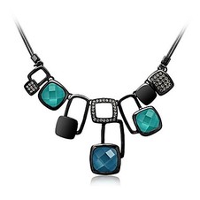 Collar llamativo Viennois ® Vintage Cubo Mágico Pistola Plating