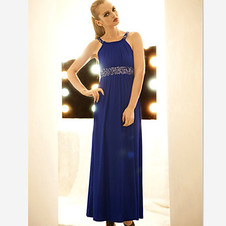 Vestidos (Algodón)- Sexy/Casual/Fiesta Cuello oval Sin Mangas para Mujer